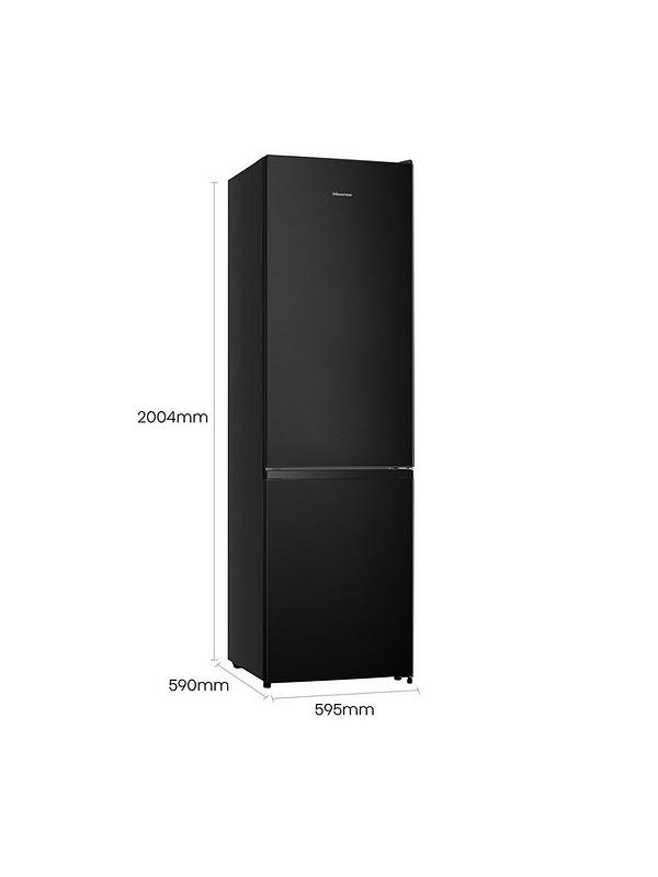 Hisense RB435N4BFE 60cm Wide 70/30 Frost-Free Fridge Freezer - Black / Stainless Steel - Image 6